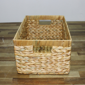 Rectangular Natural Rattan Storage Basket With Handles <b>Rustic</b> Multi-Purpose Organizer - Product Image 3