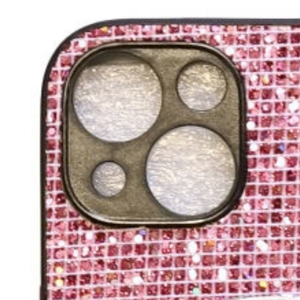 เคสโทรศัพท์ iPhone สีชมพู ประดับคริสตัลหรูหรา ป้องกันรอยขีดข่วน ดีไซน์ทันสมัย - Product Image 4