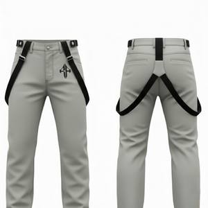 กางเกงสกีชายคุณภาพสูง กันน้ำ 10,000 มม. ผลิตจากโพลีเอสเตอร์ 100% ผ้าฟลีซย้อมสีพื้น 240 กรัม ปิดด้วยแถบตีนตุ๊กแก ปรับแต่งได้ตามต้องการ RIVIAN - Product Image 6