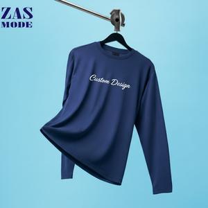 Nouvel Arrivage T-shirt Décontracté à Manches Longues pour Homme avec Logo Personnalisé Brodé, 100% Coton Tricoté de Haute Qualité, Écologique et Séchage Rapide - Product Image 1