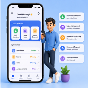Plataforma Inteligente de Operaciones de Recursos Humanos, Gestión de Datos de Empleados, Gestión de Licencias de Conmaternidad, Análisis, Acceso Seguro, Android, IOS - Product Image 1