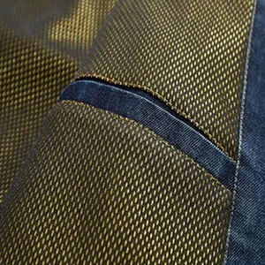 Veste en jean pour homme, style américain rétro, coupe ample, grande taille, uniforme de baseball, veste en maille camouflage - Product Image 6