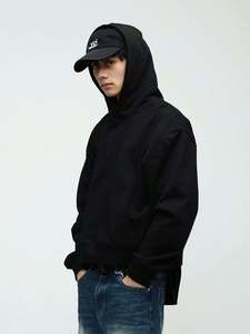 H5456 Style streetwear, vente en gros, personnalisable, mélange de coton 360 g/m², sweats à capuche boxy sans cordon, sweats à capuche oversize pour hommes - Product Image 4