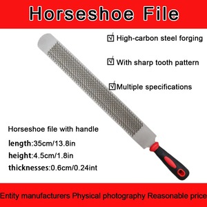 Râpe à sabots double face de 14 pouces, outil de coupe de sabots pour chevaux, lime de sabot de fermeur, couteaux à sabots, accessoires équestres - Product Image 4