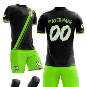 ชุดฟุตบอลชาย พิมพ์ลายแบบ Sublimated เต็มตัว ชุดฟุตบอลระบายอากาศได้ดี สีน้ำเงินและสีขาว ชุดฟุตบอลแบบกำหนดเองสำหรับทีม - Product Image 1