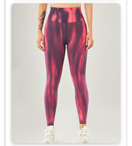 Leggings décontractés pour femmes, tie-dye et couleur unie, taille élastique, pantalons de sport, tailles américaines - Product Image 4