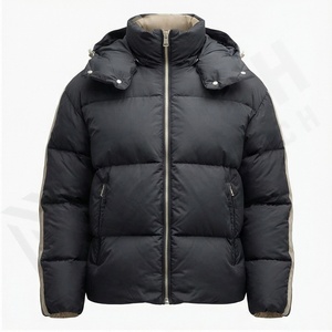 Oem personalizado impreso al aire libre acolchado burbuja cálido invierno hombres Puffer chaqueta de alta calidad con capucha cuello largo chaqueta de moda pato - Product Image 2