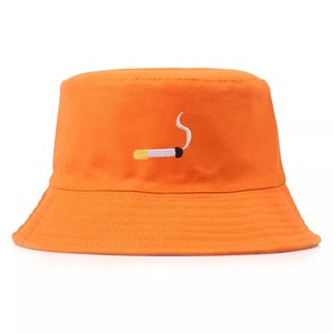 Chapeau Bob Unisexe Imperméable à Blocs de Couleurs, Réglable, avec Broderie Motif Cigarette, pour Printemps-Été, Tenue Décontractée, Taille Adulte 56-58CM - Product Image 6