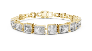 Pulsera de eslabones con diamantes Asscher y Radiant en alternancia - Product Image 2