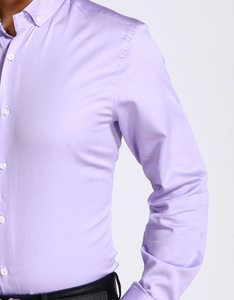 Col montant personnalisé de haute qualité, élégant, couleur personnalisée, poignets unis, polyester/coton, anti-plis, respirant, séchage rapide, printemps - Product Image 3