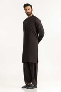 Elite Dark Brown Cotton <b>Kurta</b> <b>Men</b> Salwar Kameez Premium Fabric Wrinkle Formal Office Wear <b>Kurta</b> Set Indian & Pakistani Clothing - Product Image 4