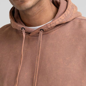 เสื้อฮู้ดผู้ชาย สีพื้น ผ้าฝ้าย 100% ทรงปกติ สวมใส่สบายๆ สำหรับฤดูใบไม้ร่วง - Product Image 5