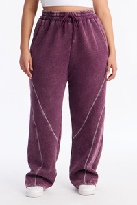 Nouvel Arrivage Pantalon de survêtement en molleton de coton pour femme, coupe large, taille haute, ample, avec cordon de serrage, longueur intégrale, couleur unie, style décontracté - Product Image 6