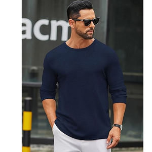 Camiseta de Manga Larga Holgada para Hombre con Logotipo Personalizado, Camiseta Deportiva Informal con Cuello Redondo para Trabajo, Gimnasio, Club, Entrenamiento - Product Image 4