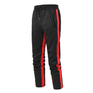 Pantalones deportivos casuales de poliéster amarillo para hombre, con forro polar, antipilling, cintura elástica con cordón, tiro medio, ligeros, para otoño - Product Image 4