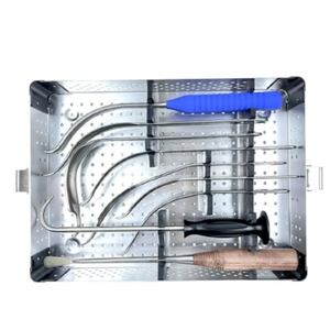 Kit d'instruments d'exposition pour artroplastie totale de la hanche Azicon, ensemble de 9 rétracteurs chirurgicaux pour articulations de la hanche, orthopédie - Product Image 1