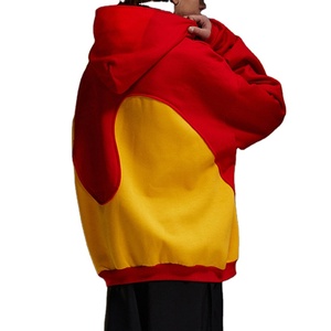 Vente en gros deux tons couleur fendue sweats à capuche bloc de couleur Patchwork pull sweats à capuche surdimensionnés pour hommes 2026 - Product Image 3