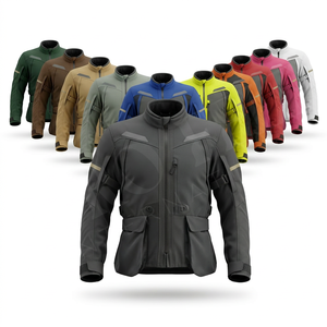 เสื้อแจ็คเก็ตมอเตอร์ไซค์ผ้าคอร์ดูรอยคุณภาพสูง พร้อมแผ่นรองกันกระแทกและสายรัดปรับได้ ให้ความสบายและการปกป้องอย่างดีเยี่ยม - Product Image 1