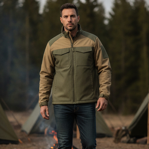 Chaqueta de Caza de Camuflaje para Hombre, Precio al por Mayor, Impermeable, Cortavientos, Forrada de Forro Polar, Parka Táctica para Exteriores - Product Image 5
