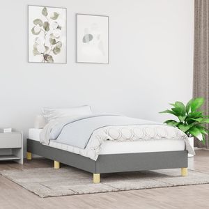 Base de Cama Doble Rectangular Gris Oscuro Tapizada en Poliéster, Juego de Cama de Estilo Moderno - Product Image 1