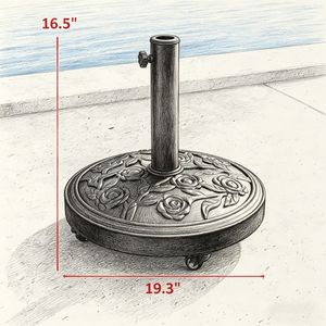 Base per Ombrellone da Giardino 10ft, Impermeabile in Poliestere, per Cortile, Patio, Palestra, Applicazioni Esterne, Raggio 2,7m - Product Image 5