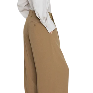 Pantalon plissé large pour femme, coupe décontractée, ample, avec poches, personnalisable OEM, style moderne streetwear - Product Image 4