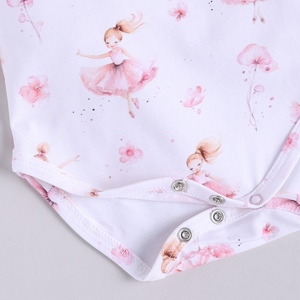 Body à manches courtes en bambou élasthanne biologique de qualité supérieure sous-vêtements pour bébé - Product Image 3