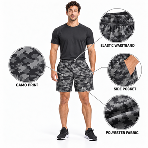 Shorts de basketball pour hommes, shorts de sport, shorts de course et d'entraînement, coupe ample, respirants, vêtements de sport, fabricant de vêtements de sport - Product Image 6
