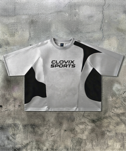 T-shirt oversize premium uni 100% coton, streetwear durable, vente en gros CLOVIX SPORTS - Product Image 1