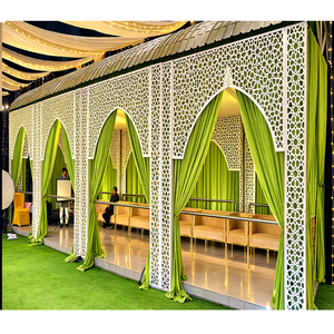 Elegantes Paneles Metálicos con Corte Láser y Patrón Marroquí Moderno, Paneles Decorativos Mughal Árabes para Decoración de Escenarios de Boda en Australia - Product Image 1