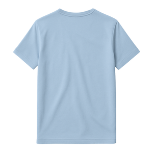 เสื้อยืดคอกว้างผู้ชาย สีฟ้า 100% ผ้าฝ้ายหรูหรา พรีชรังก์ พรีเมียม แขนสั้น ระบายอากาศได้ดี ทรงพอดีตัว - Product Image 3