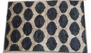 Tapis en jute naturel noué à la main, motif médaillon, à poils longs, écologique, moderne, résistant aux taches, pour la décoration du salon - Product Image 6