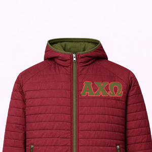 Veste matelassée grecque personnalisée pour fraternité, veste d'hiver matelassée avec logo brodé, fabricant OEM de vêtements grecs en gros - Product Image 2