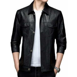 Chaquetas de Motocicleta de Piel de Oveja y Cuero PU para Hombre, Personalizadas, de Alta Calidad, Modernas, Transpirables, Estampadas, Acabadas, al por Mayor - Product Image 6