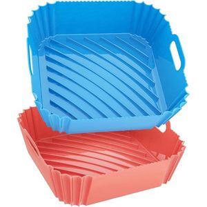 Grandi Rivestimenti Quadrati Riutilizzabili in Silicone da 7,9 Pollici per Friggitrice ad Aria, Forno e Pentola da 5-9 QT - Product Image 1