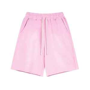 Shorts de sport en coton délavé pour hommes, décontractés, streetwear d'été, entraînement de basketball, logo personnalisé - Product Image 5