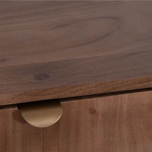 Vandana Crystal Origin solid acacia wood <b>sideboard</b> with 4 doors and a cle - Product Image 5