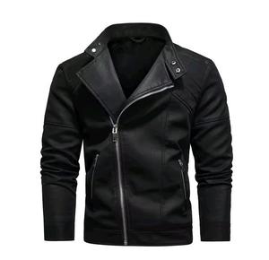 Chaqueta de cuero para hombre al por mayor, con forro de lana, imitación de cuero PU - Product Image 2