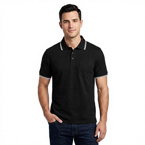 Camiseta Polo Personalizada para Hombre, Bordada, Manga Corta, 100% Algodón Piqué, Transpirable, Color Sólido, Informal, Servicio OEM, MOQ Bajo, Precio Bajo - Product Image 2