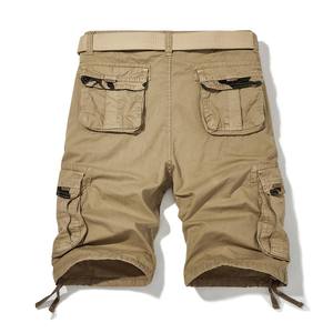 Shorts chino pour homme, taille haute, 100% coton, style smart casual, avec poches, couleur unie, légers, respirants, logo personnalisé - Product Image 2