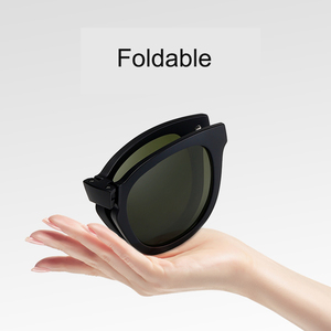 S33101 Nuevas Gafas de Sol Plegables Magnéticas con Clip, Polarizadas, con Logotipo Personalizado, Marco Redondo TR90, Unisex, Lentes de Sol 2025 - Product Image 3