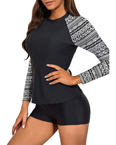 Traje de Baño de Dos Piezas para Mujer, Manga Larga, Protección Solar, Traje de Neopreno, Hecho en Pakistán, Precio Económico, Personalizado - Product Image 2