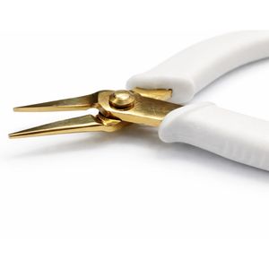 Pince à bec fin de précision pour bijoux permanents, finition or et blanc, certifiée CE ISO, fournisseur réputé - Product Image 3