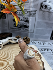 925 Sterling Silver Custom Number <b>Ring</b> <b>Iced</b> Out Round Cut Moissanite Diamond Sparkling Hip Hop Bling Statement Unisex Wear <b>Ring</b> - Product Image 3