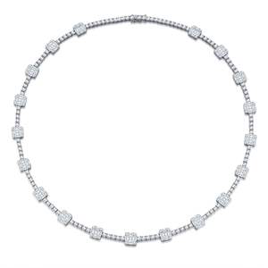 Cadena Chapada en Oro de Joyería Hip Hop, Joyería Fina para Mujer, Collar de Cadena con Diamantes Moissanite - Product Image 3