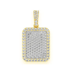 จี้เพชรโมอิสซาไนต์ทรงหมอนสั่งทำพิเศษ ทอง 14K น้ำหนัก 14 กรัม หรูหรา 3.15 กะรัต แฟชั่นฮิปฮอป ของขวัญหมั้น สำหรับทุกเพศ - Product Image 2