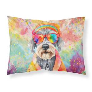 Schnauzer Hippie Dawg Funda De Almohada decorativa estándar Funda de cojín ligera súper suave de fácil cuidado - Product Image 1