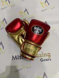Nouveauté, gants de boxe professionnels sur mesure rouge or, sans boxe il n'y a pas de vie, pour le combat, le sparring et l'entraînement - Product Image 5