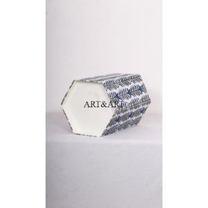 Cesto de papel decorativo colorido y bonito, cesto de basura de madera con estampado, cesto para basura, hermoso complemento para el hogar. - Product Image 5