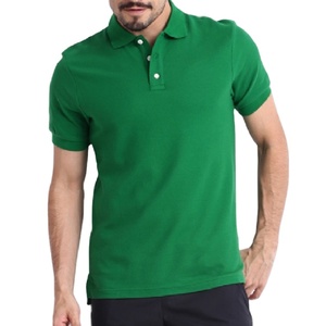 Chemises en tricot de haute qualité pour hommes, 100% coton, séchage rapide, style décontracté chic, manches courtes, décoration boutonnée disponible, teinture unie, 180g - Product Image 3